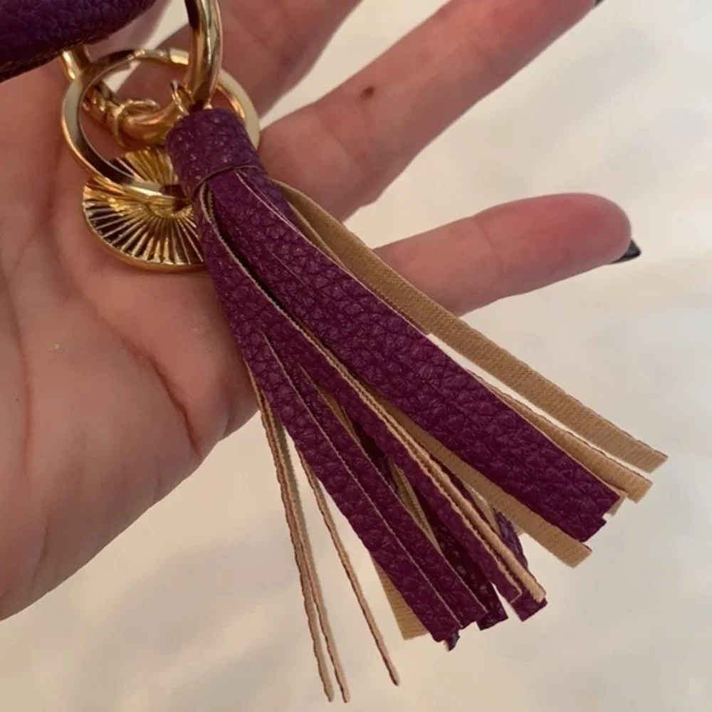 💐5/25 Bangle purple vegan leather key chain